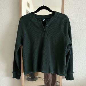 Old navy green waffle top